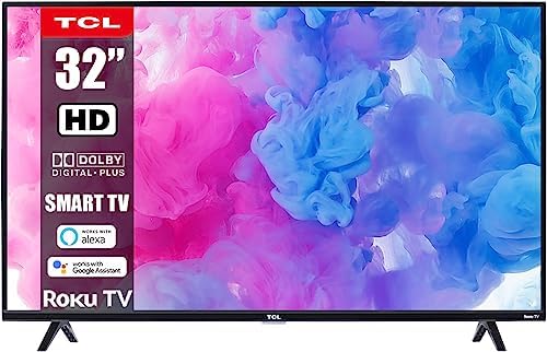 TCL 32-Inch Series 3 Class 720p LED Smart Roku TV 60Hz Refresh Rate Compatible with Alexa & Google Assistant (Renewed)